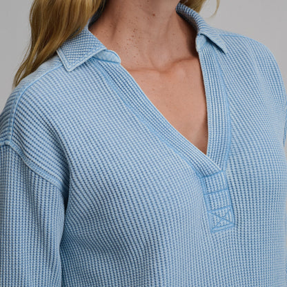 Eddie Bauer Women's Lounge V-Neck Thermal Crew alternate view 2