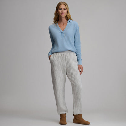 Eddie Bauer Women's Lounge V-Neck Thermal Crew alternate view 3
