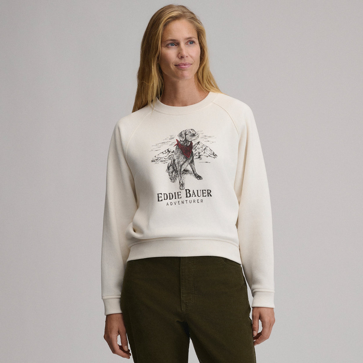Eddie Bauer Women's The Vintage Soft Crew - Dog product image