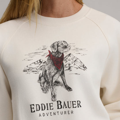 Eddie Bauer Women's The Vintage Soft Crew - Dog alternate view 2