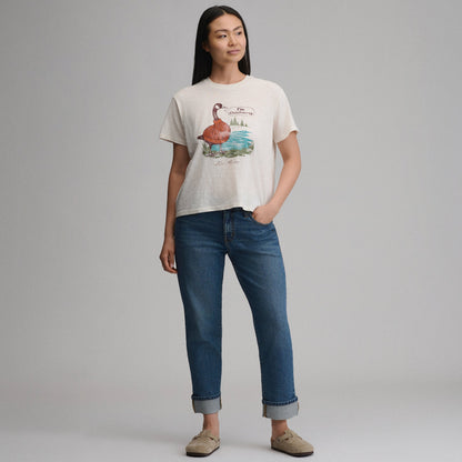 Eddie Bauer Women's Short-Sleeve Relaxed Boyfriend Graphic T-Shirt - Goose alternate view 3