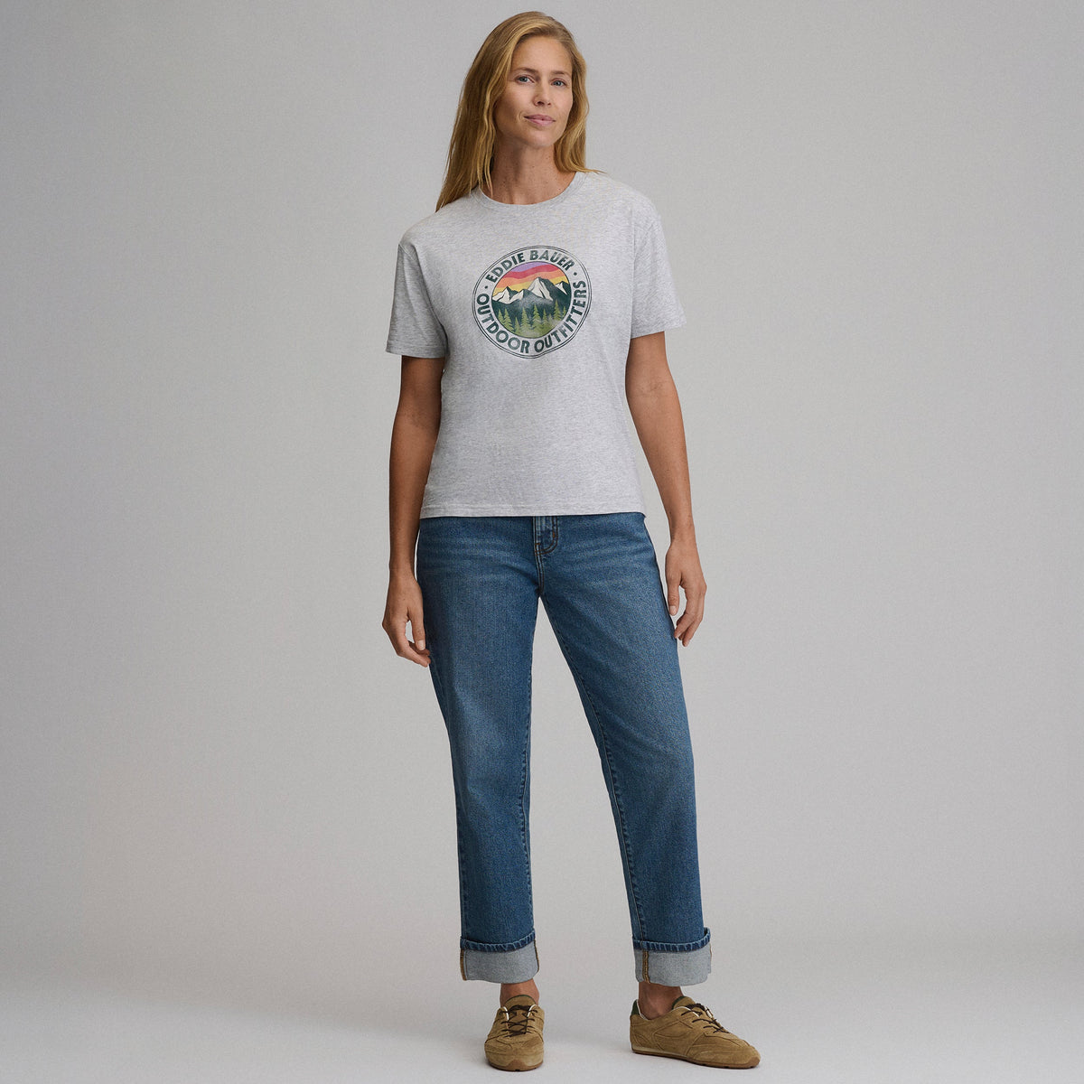Eddie Bauer Women's Short-Sleeve Relaxed Boyfriend Graphic T-Shirt - Outdoor Outfitters alternate view 3