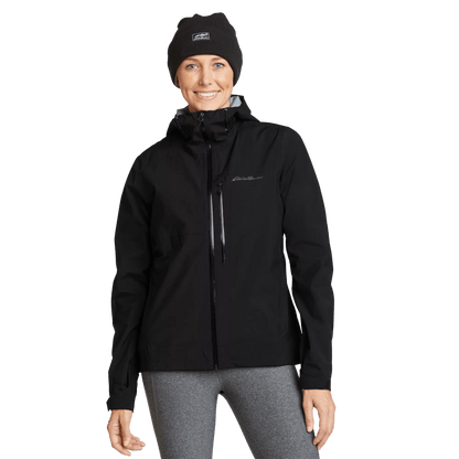 Eddie Bauer Women's Cloud Cap 3L Waterproof Stretch Hooded Rain Jacket alternate view 5