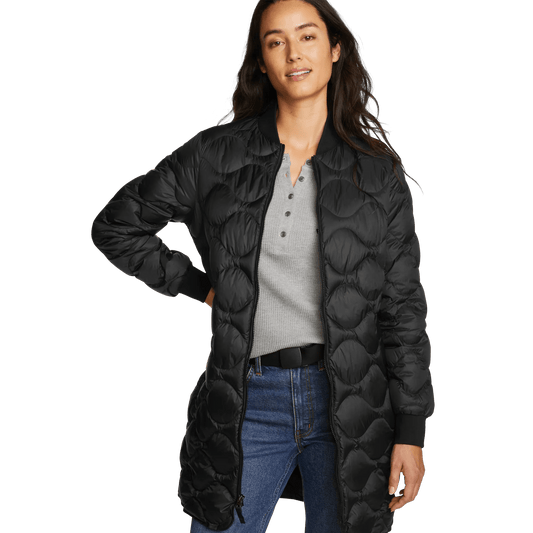 Eddie Bauer Women's Shaw Long Down Bomber Jacket alternate view 1
