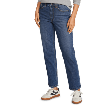 Eddie Bauer Women's Authentic High-Rise Straight Leg Jeans alternate view 1