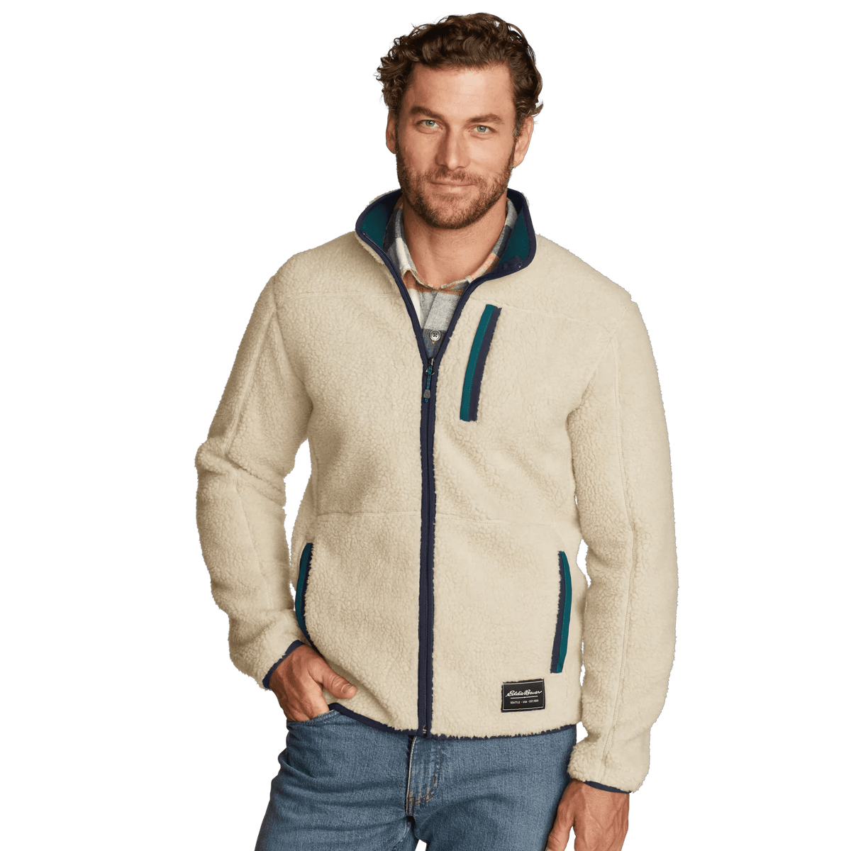 Eddie Bauer Men's Chilali Faux Shearling Fleece Jacket alternate view 1