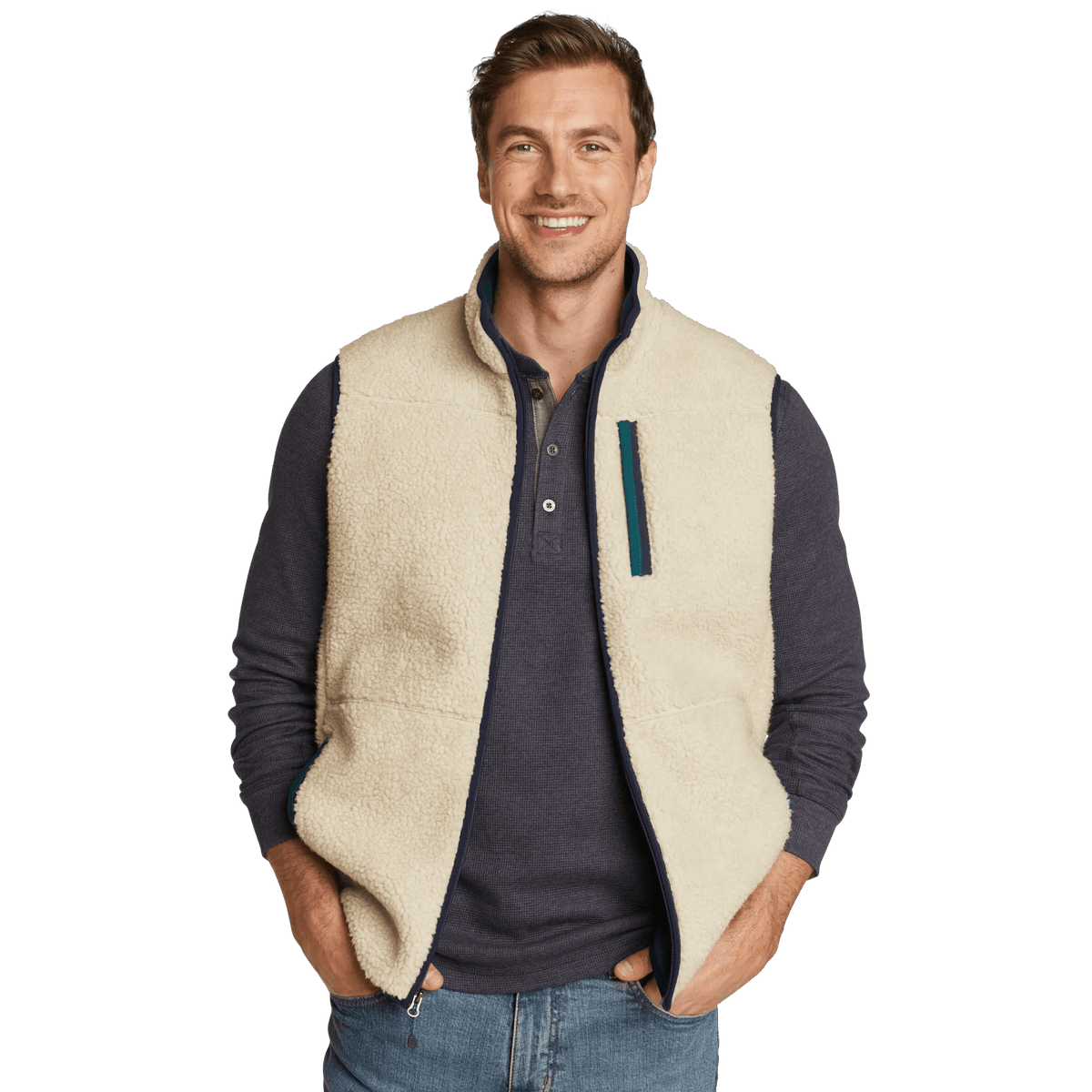 Eddie Bauer Men's Chilali Faux Shearling Fleece Vest product image