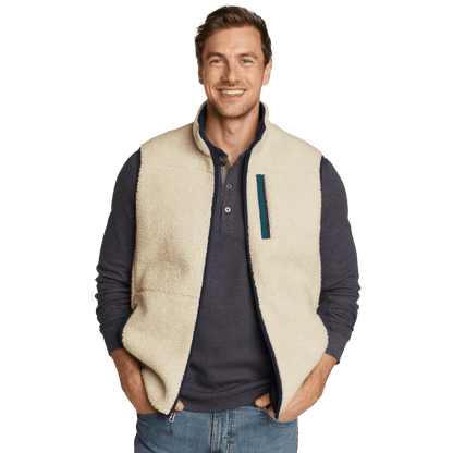 Eddie Bauer Men's Chilali Faux Shearling Fleece Vest product image
