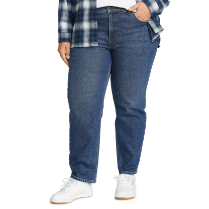 Eddie Bauer Women's Authentic High-Rise Straight Leg Jeans alternate view 3