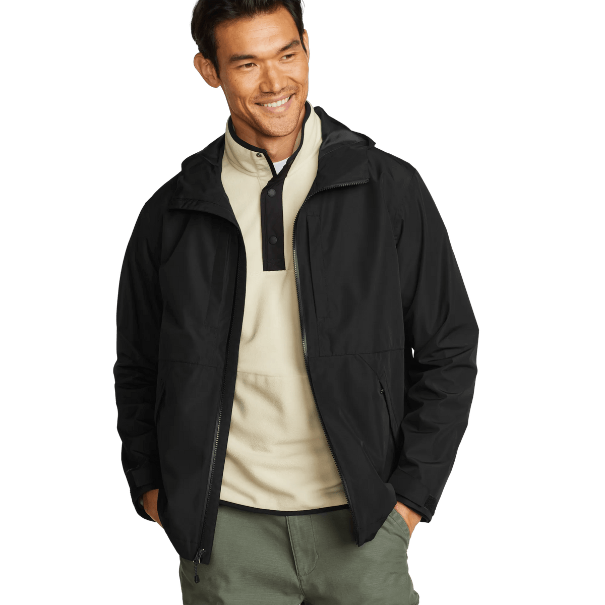 Eddie Bauer Men's Seaward Waterproof Hooded Rain Jacket alternate view 1