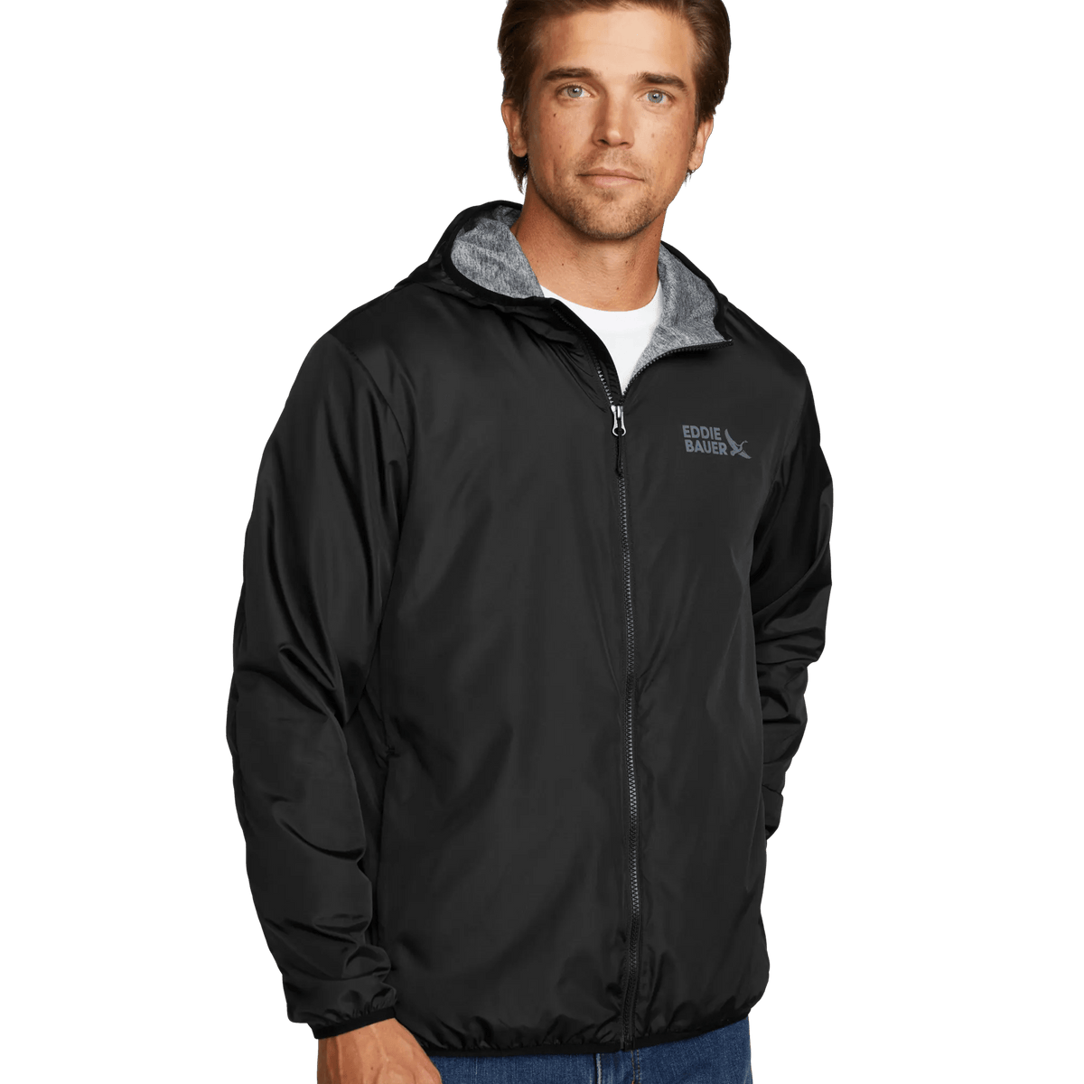 Eddie Bauer Men's Quilo Lined Windproof Wind Jacket alternate view 2