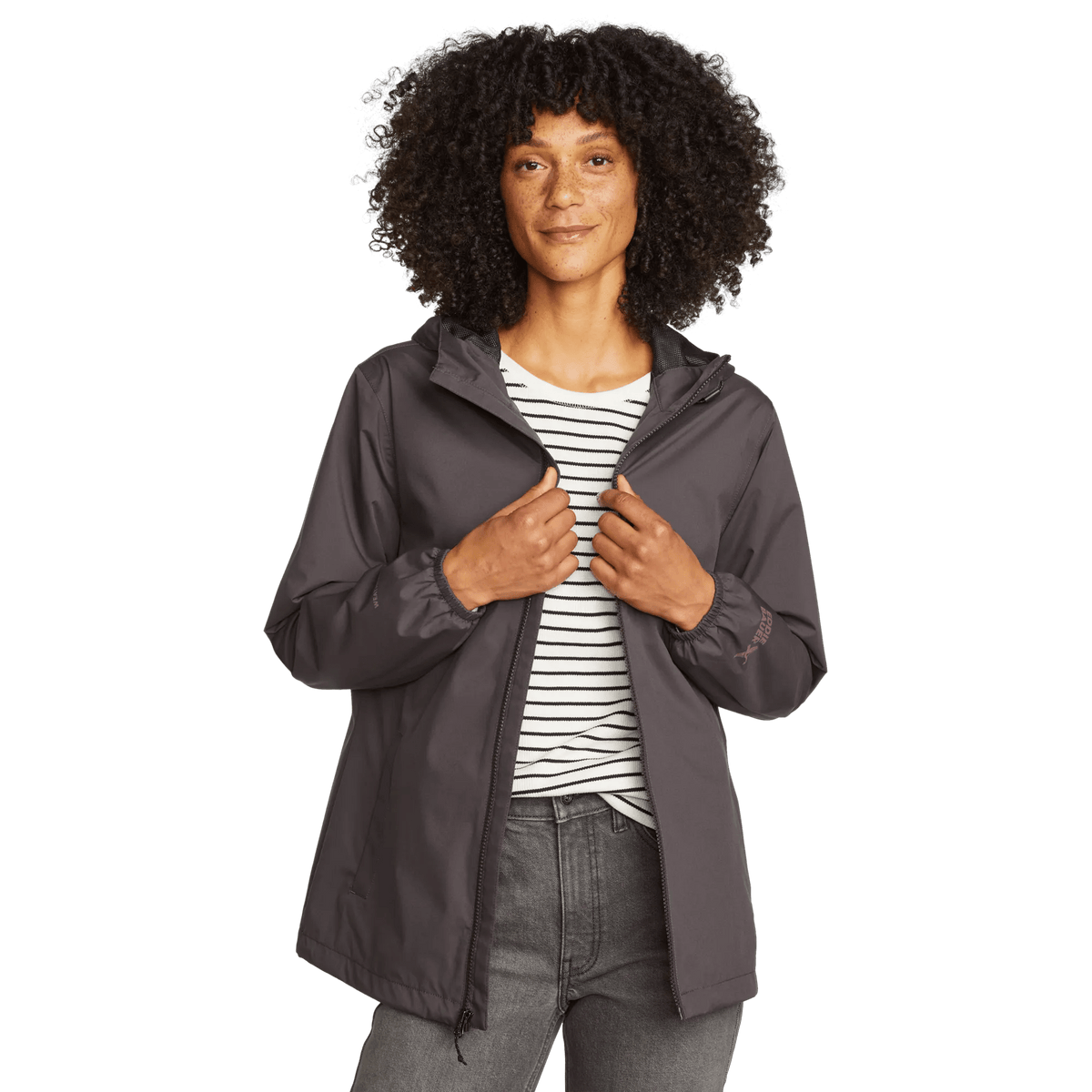 Eddie Bauer Women's Rainy Pass Water-Repellent Hooded Jacket alternate view 5
