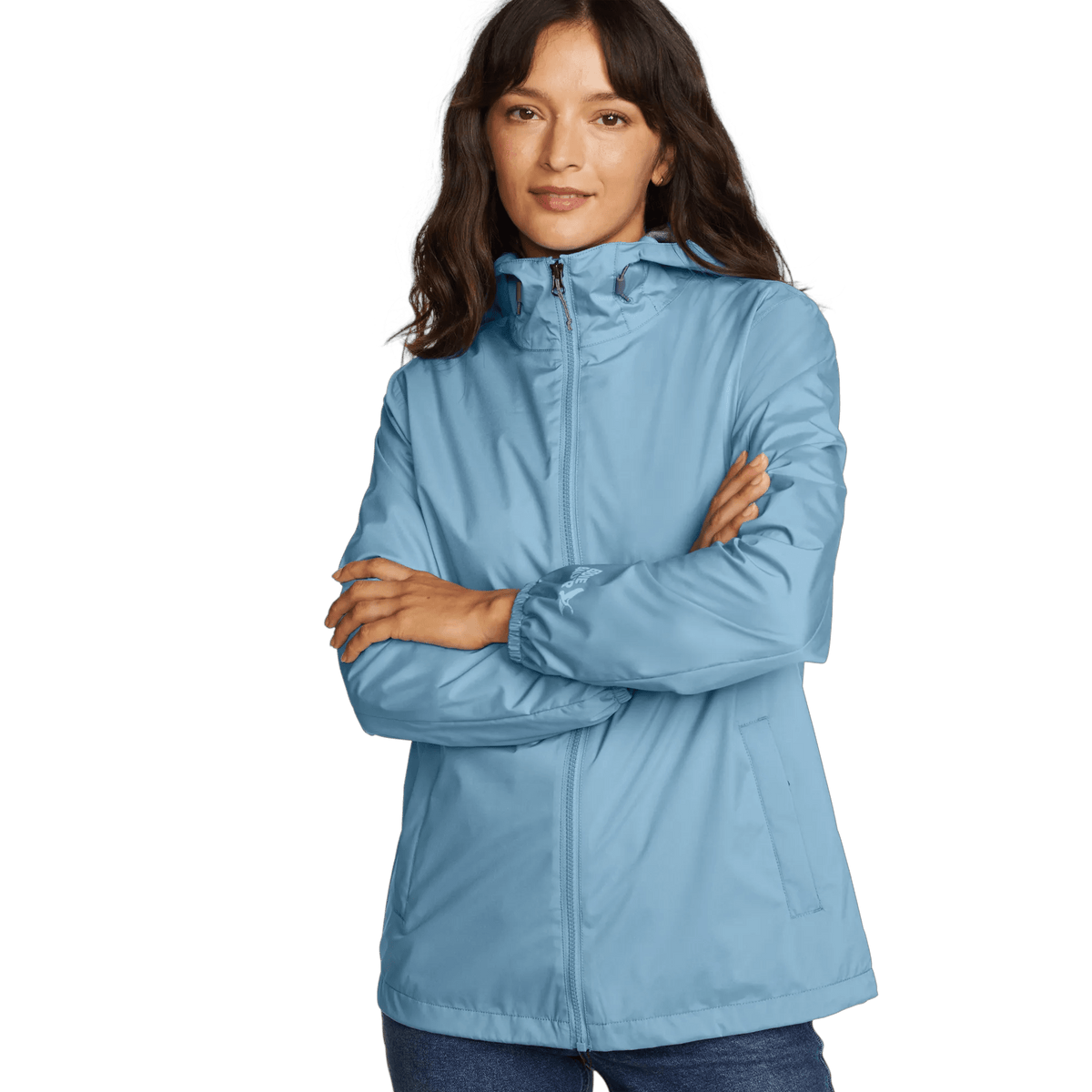 Eddie Bauer Women's Rainy Pass Water-Repellent Hooded Jacket alternate view 1