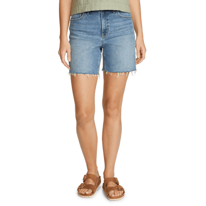 Eddie Bauer Women's Authentic High-Rise Denim Shorts - Classic Fit alternate view 5