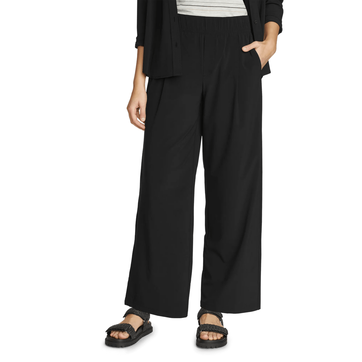 Eddie Bauer Women's Departure High-Rise Wide Leg Travel Pants alternate view 5