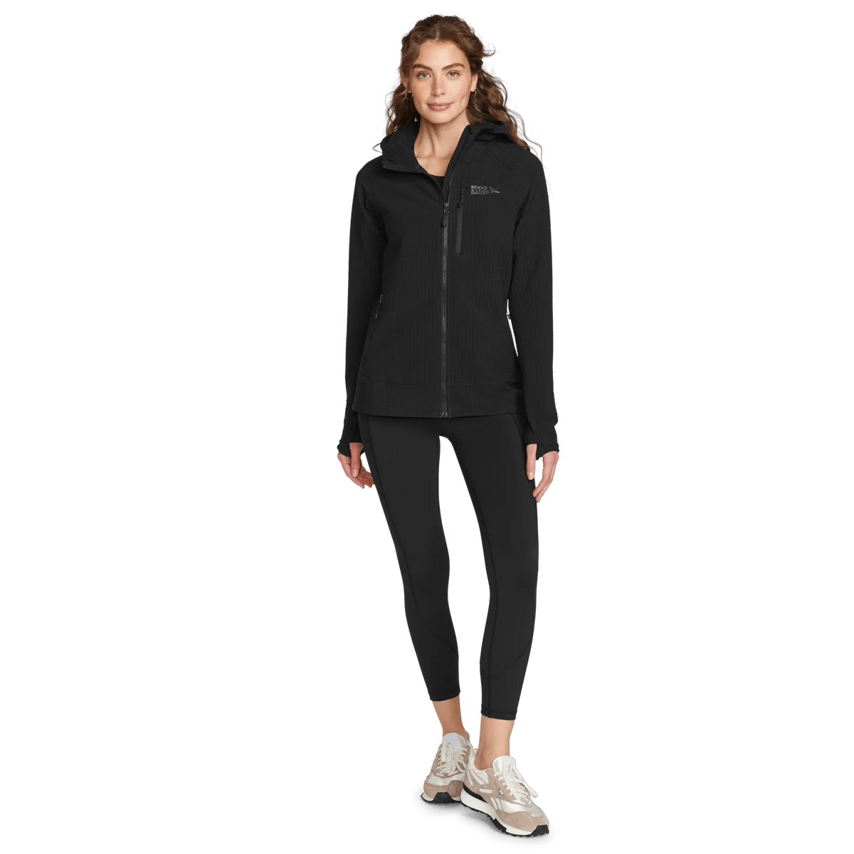 Eddie Bauer Women's Sandstone Backbone Grid Shell Hoodie alternate view 3