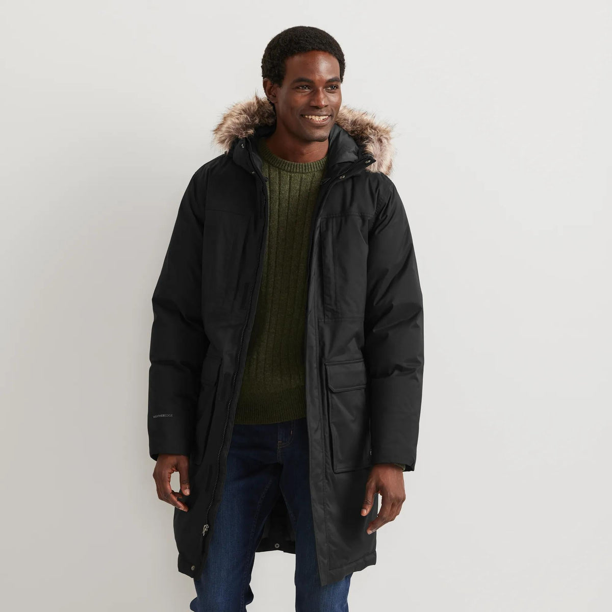 Eddie Bauer Men's Superior Down Waterproof Hooded Stadium Coat alternate view 1