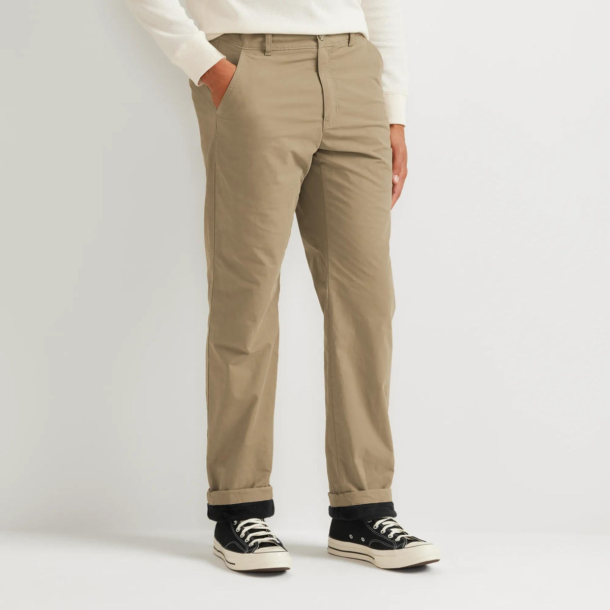 Eddie Bauer Men's Getaway Flex Fleece-Lined Chinos alternate view 1