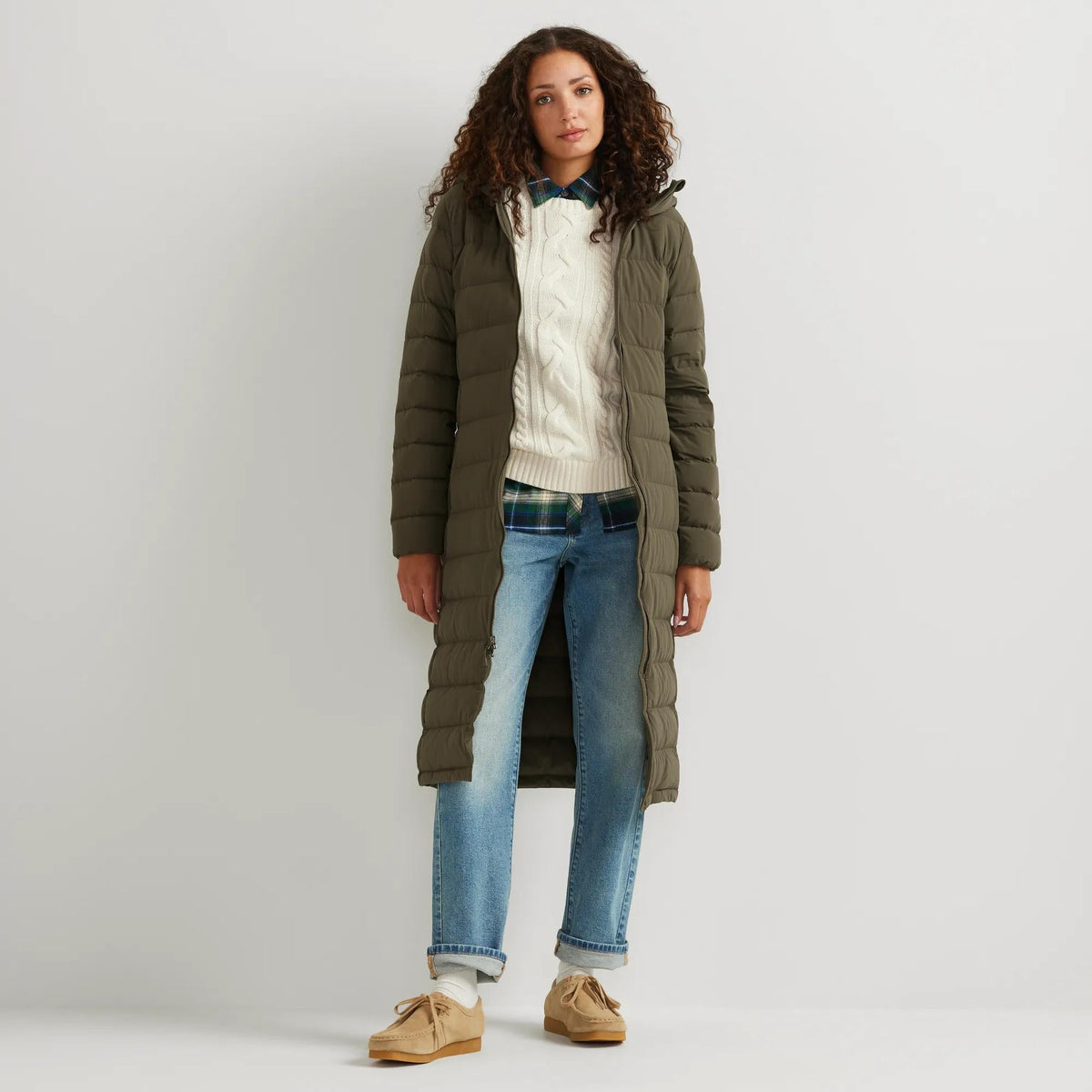 Eddie Bauer Women's EB Stretch Down Hooded Duffle Coat product image
