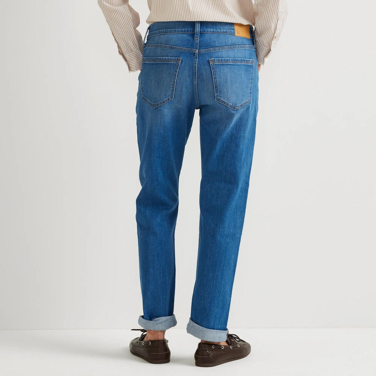 Eddie Bauer Women's Boyfriend Mid-Rise Slim Fit Jeans alternate view 4