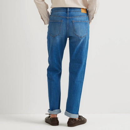 Eddie Bauer Women's Boyfriend Mid-Rise Slim Fit Jeans alternate view 4