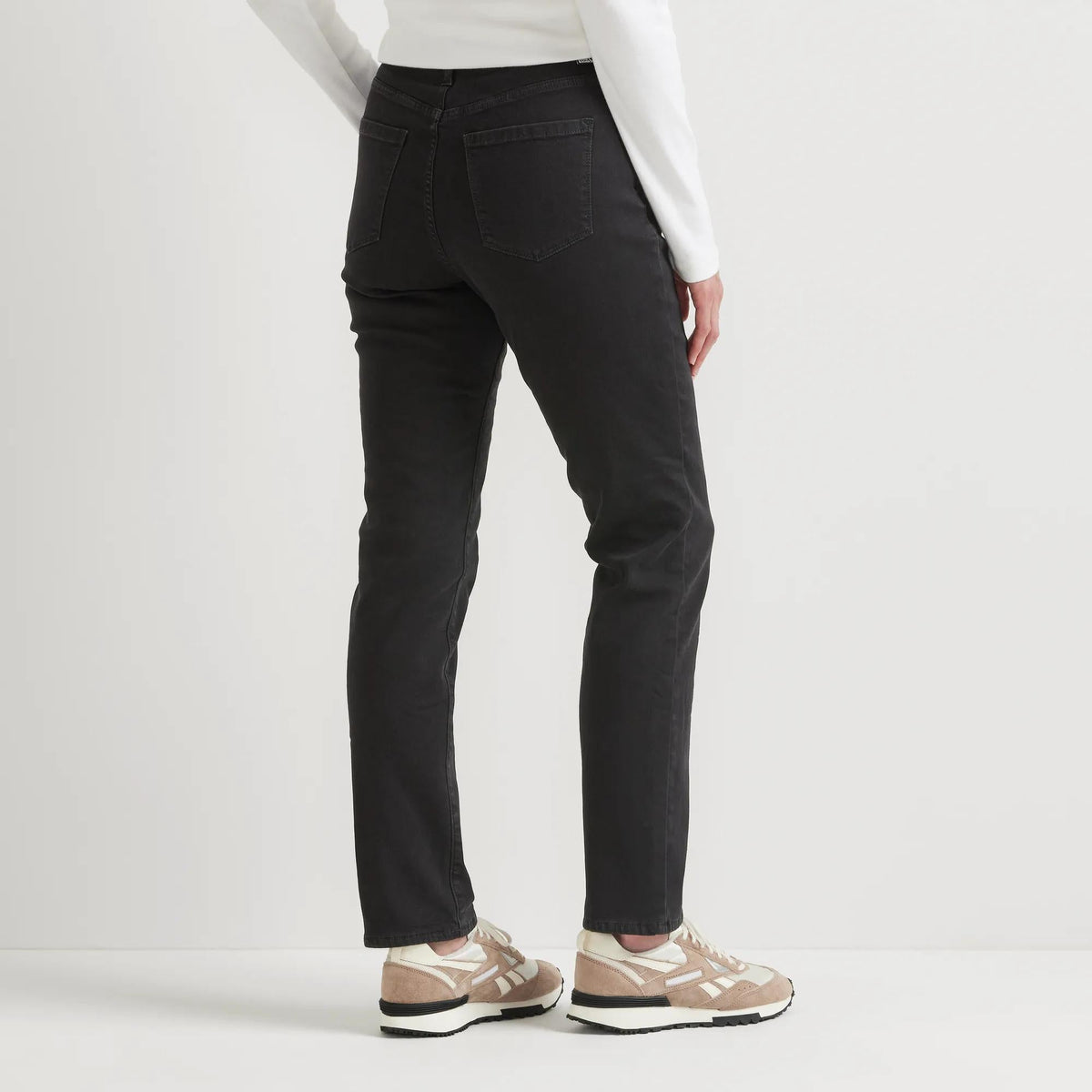 Eddie Bauer Women's Venture Stretch Fleece-Lined Slim Straight Leg Jeans alternate view 3