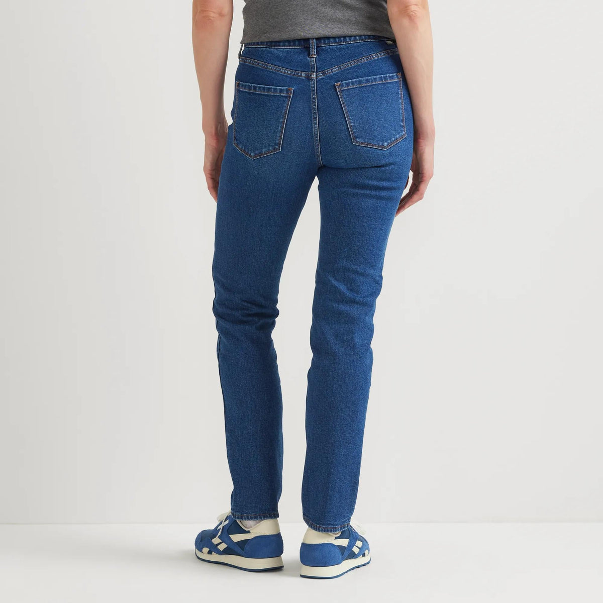 Eddie Bauer Women's Venture Stretch Fleece-Lined Slim Straight Leg Jeans alternate view 2