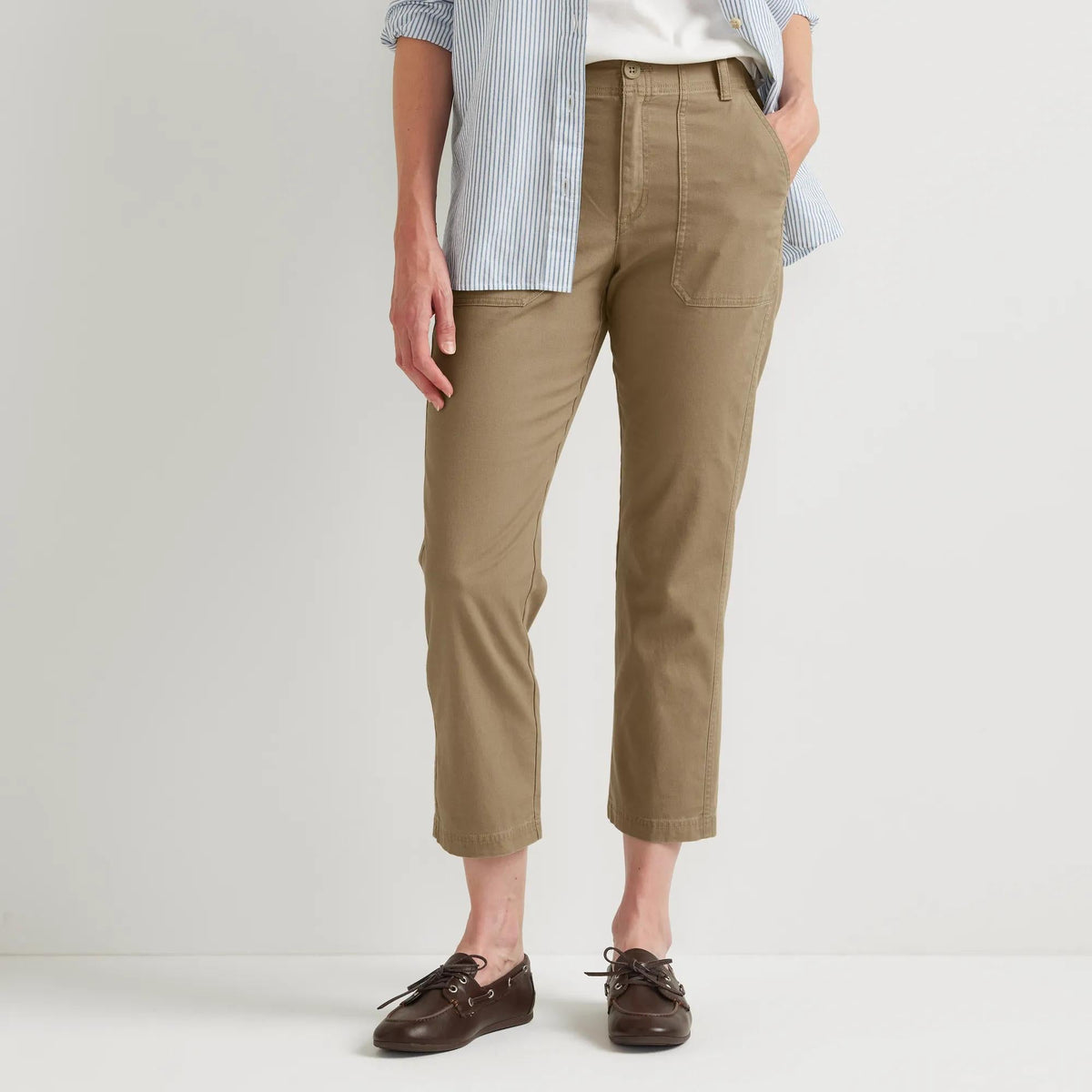 Eddie Bauer Women's Utility Stretch Canvas Kick Cropped Pants alternate view 4