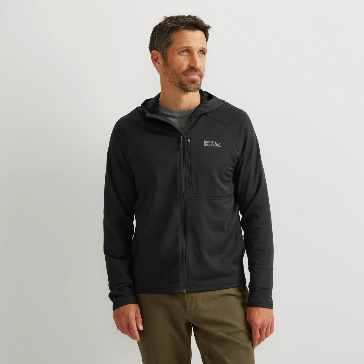 Eddie Bauer Men's High Route Grid Fleece-Lined Full-Zip Hoodie product image