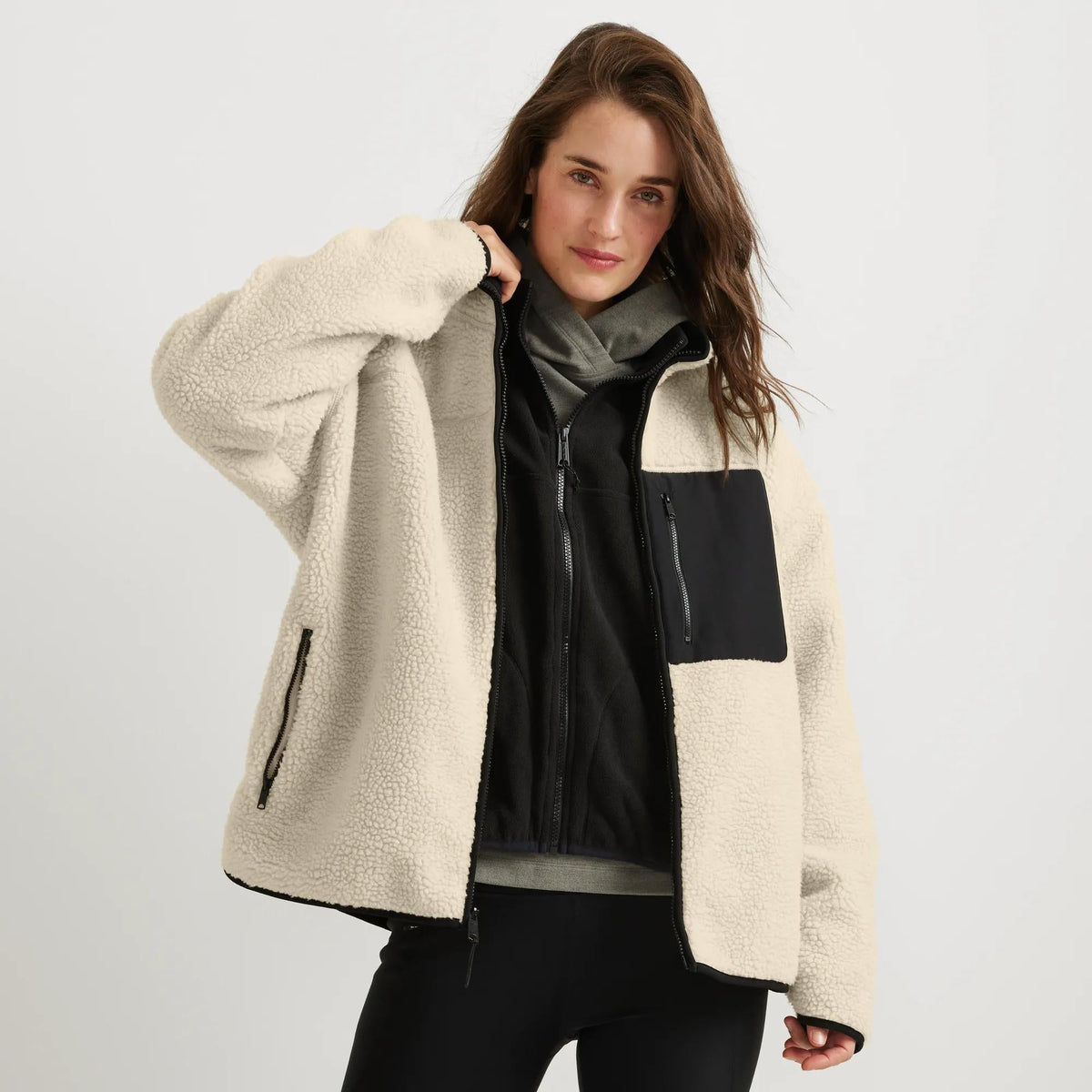 Eddie Bauer Women's Chilali Faux Shearling Fleece Jacket alternate view 2