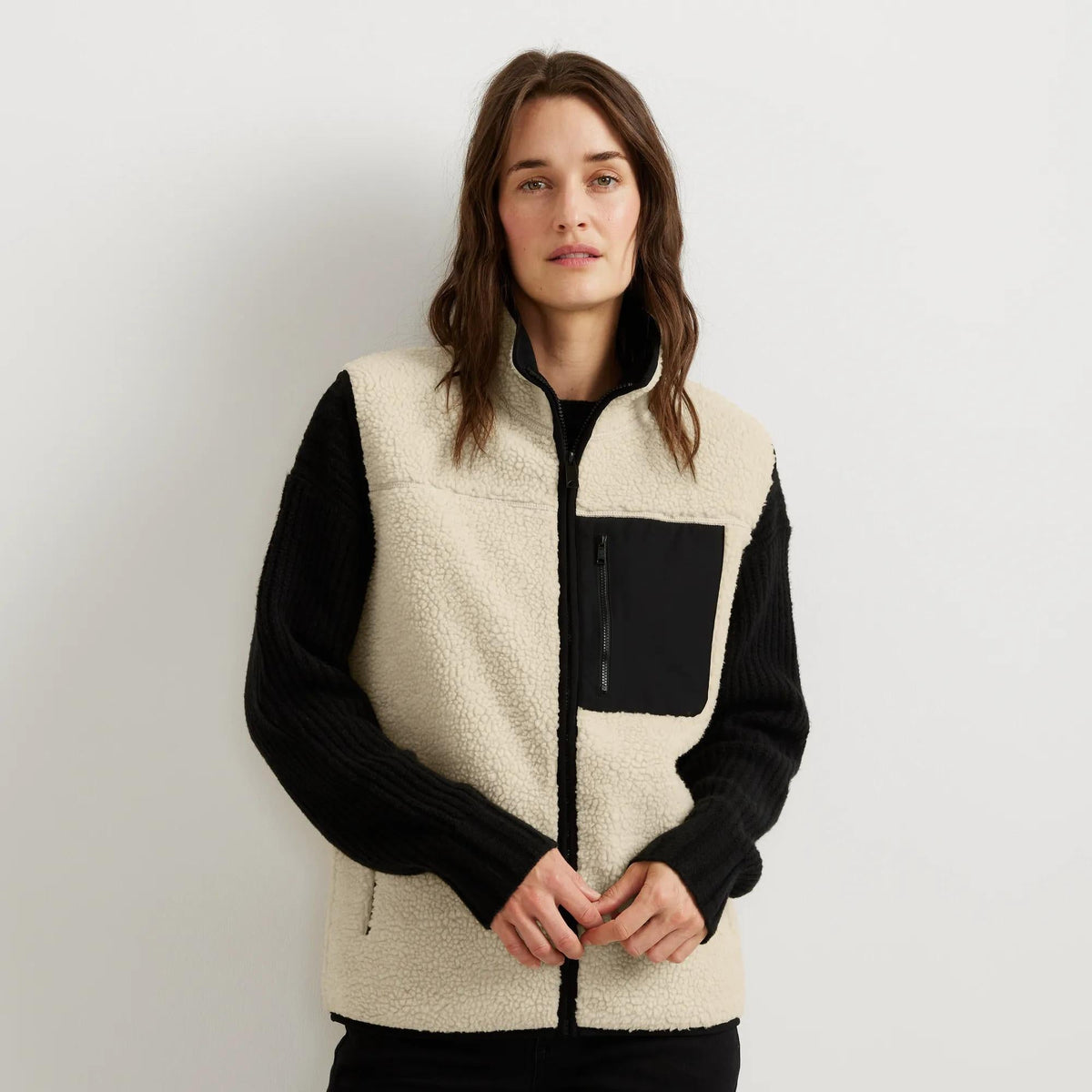 Eddie Bauer Women's Chilali Faux Shearling Fleece Vest alternate view 3