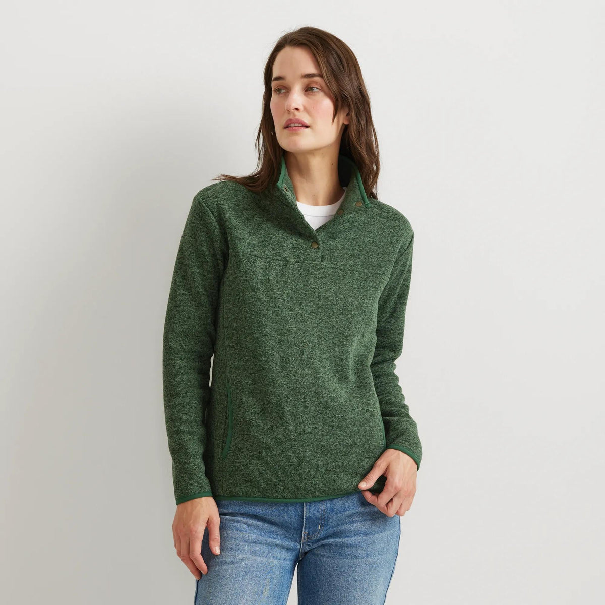 Eddie Bauer Women's Radiator Fleece 2.0 Snap Mock Pullover alternate view 2