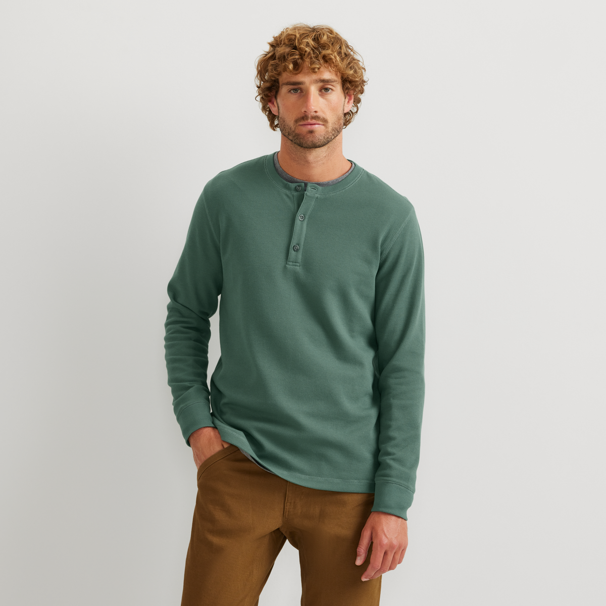 Eddie Bauer Men's Eddie's Favorite Ultrasoft Thermal Henley alternate view 2