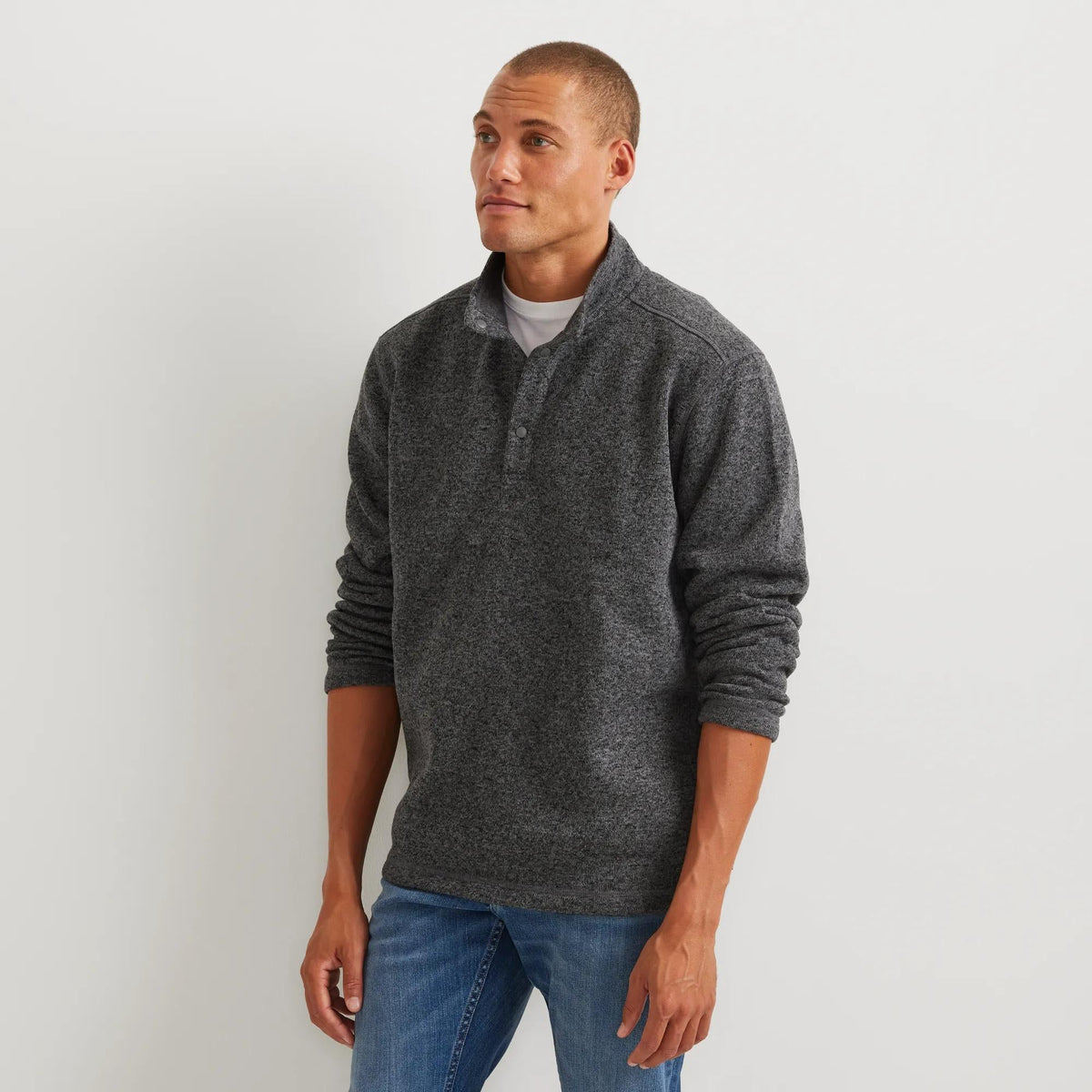 Eddie Bauer Men's Radiator Fleece 2.0 Snap Mock Pullover alternate view 4