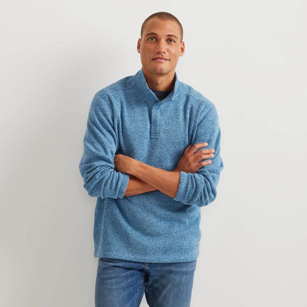 Eddie Bauer Men's Radiator Fleece 2.0 Snap Mock Pullover alternate view 1