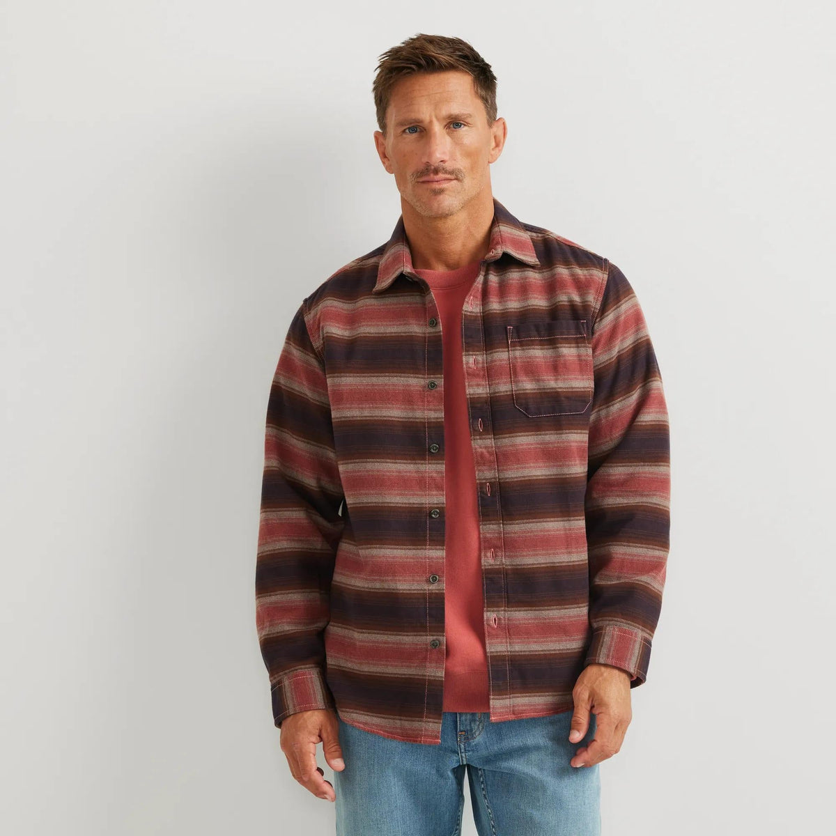 Eddie Bauer Men's Eddie's Favorite Flannel Relaxed Fit Shirt - Plaid alternate view 5