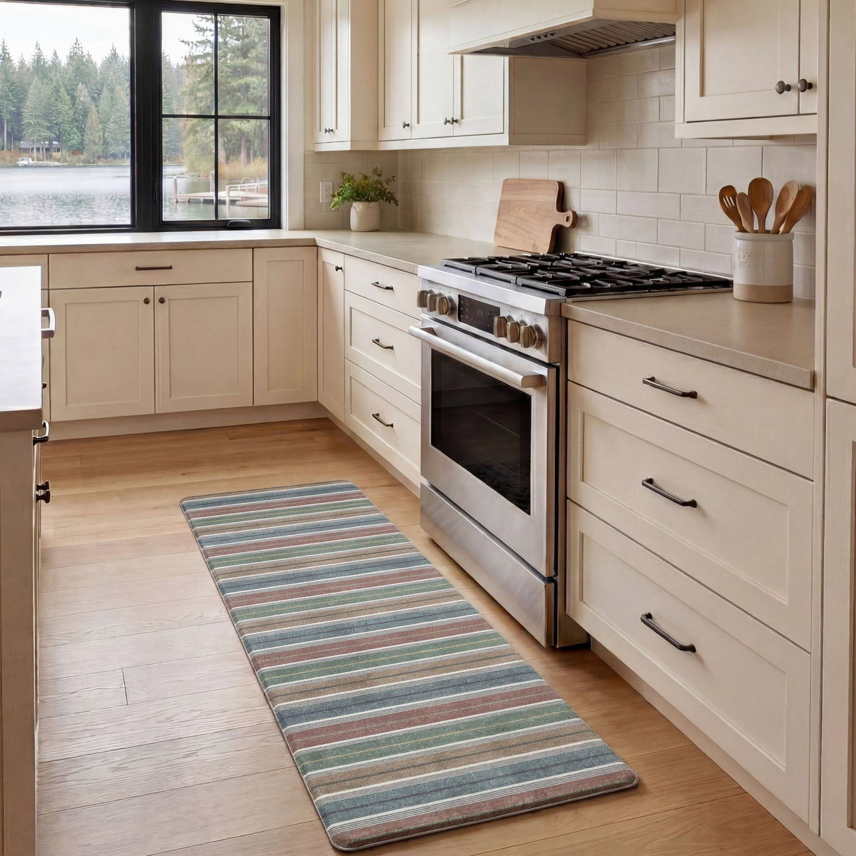 Eddie Bauer Anti-Fatigue Holiday Vintage Stripes Kitchen Mats product image