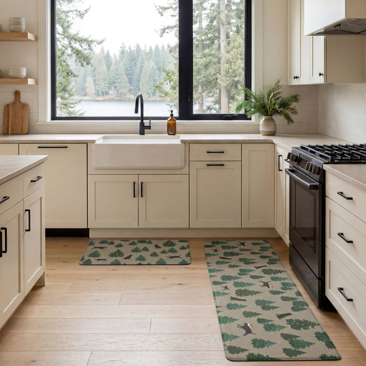 Eddie Bauer Anti-Fatigue Holiday Dogs and Christmas Trees Kitchen Mats alternate view 1