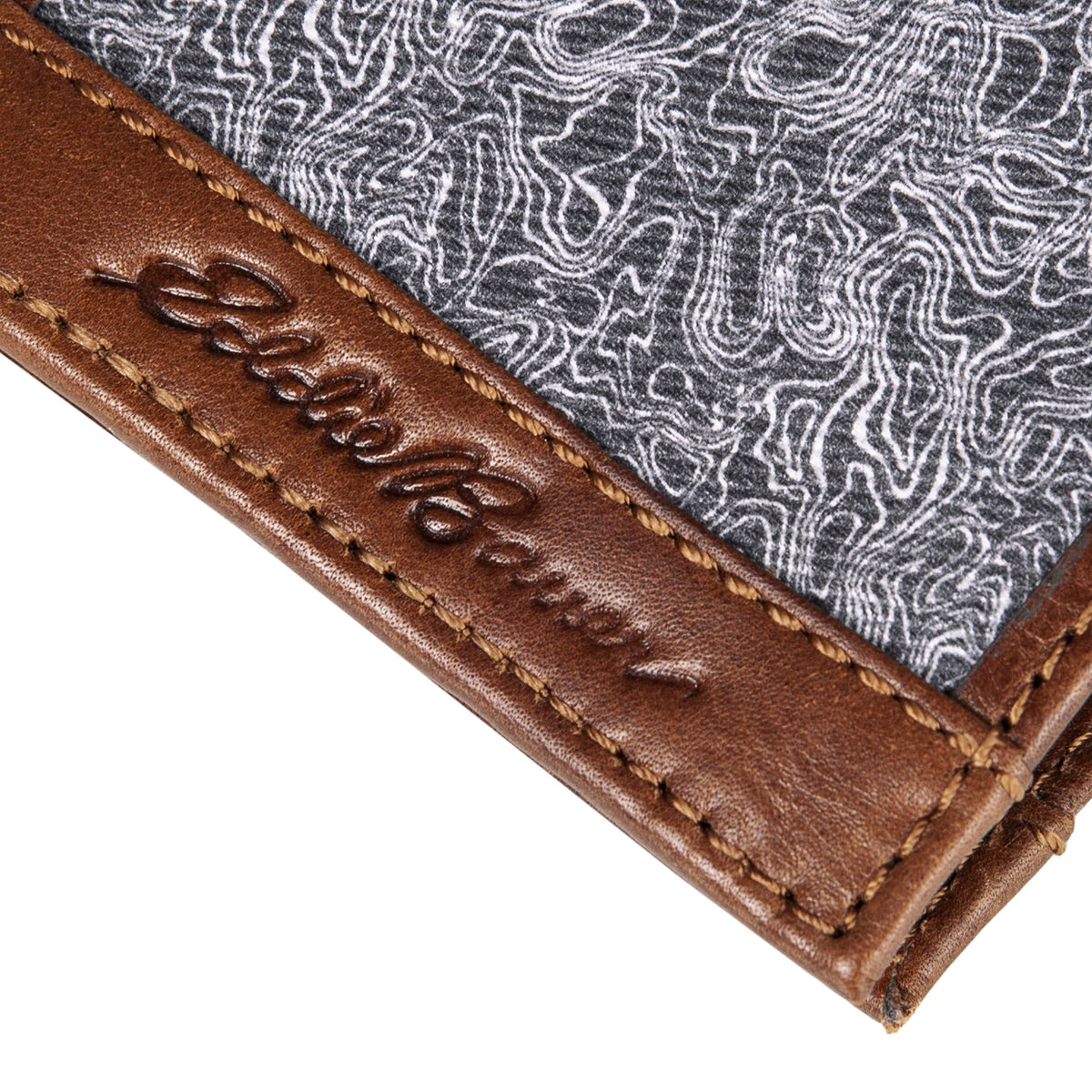 Eddie Bauer Pioneer Leather And Printed Cotton Canvas Passcase Wallet alternate view 2