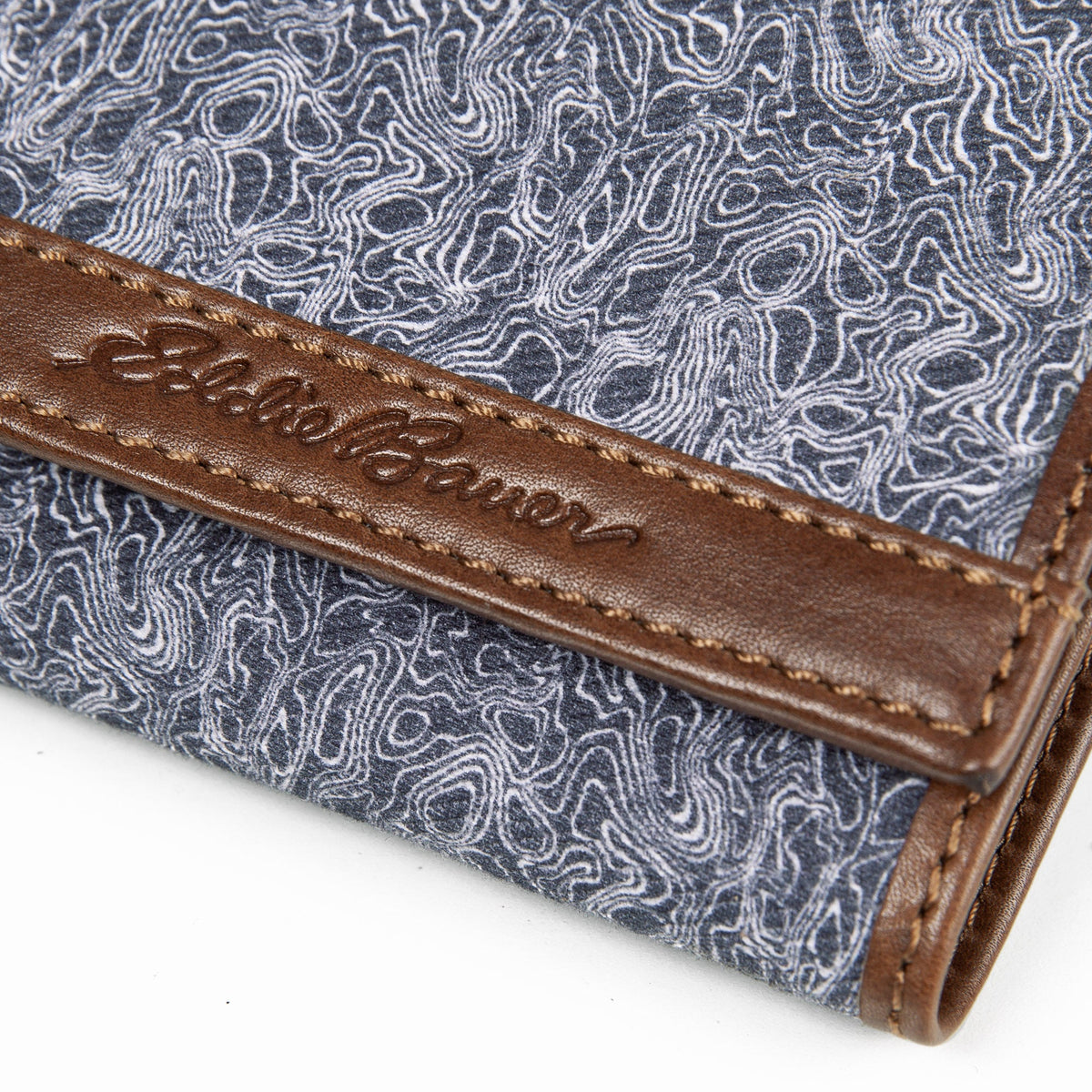 Eddie Bauer Pioneer Leather And Printed Cotton Canvas Trifold Wallet alternate view 2