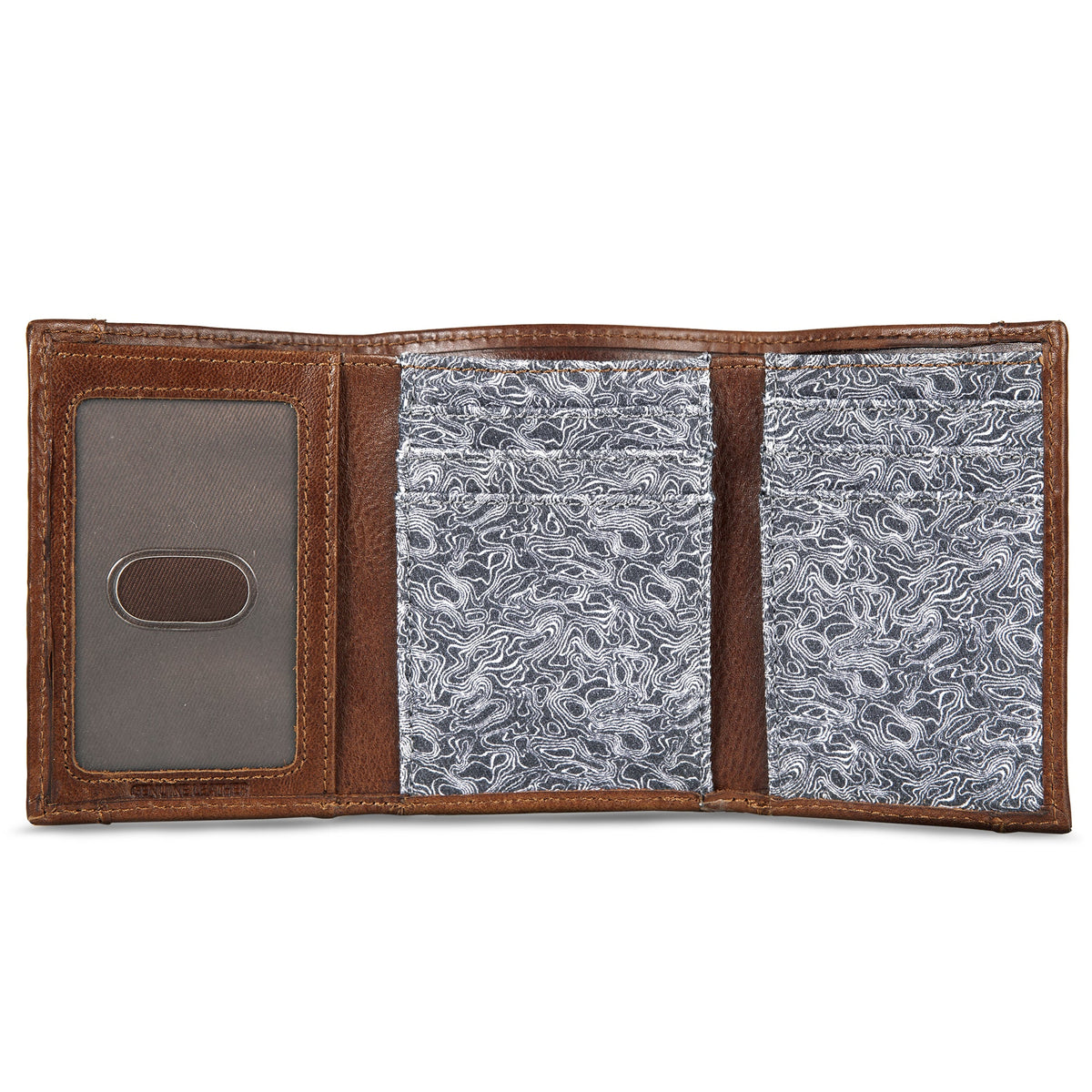 Eddie Bauer Pioneer Leather And Printed Cotton Canvas Trifold Wallet alternate view 4