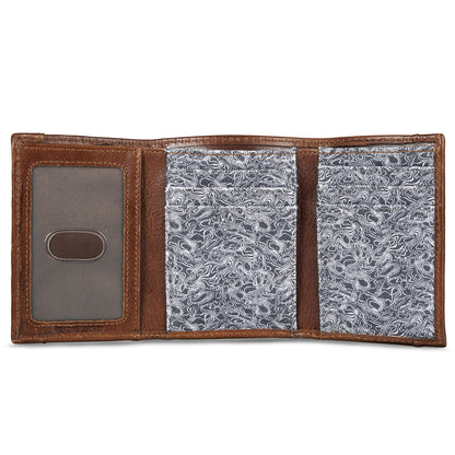 Eddie Bauer Pioneer Leather And Printed Cotton Canvas Trifold Wallet alternate view 4