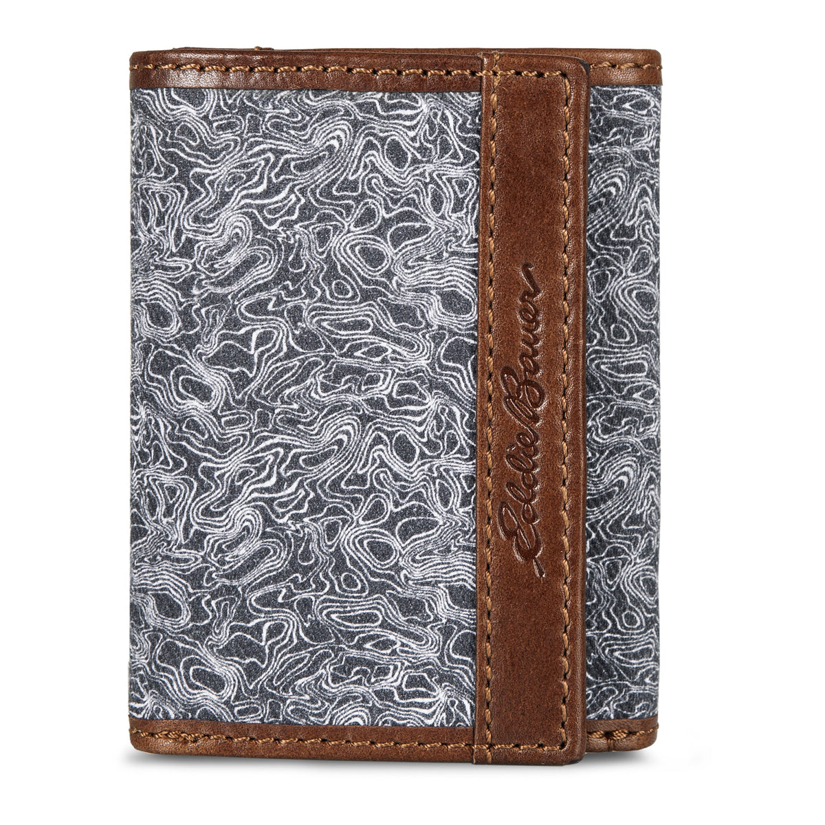 Eddie Bauer Pioneer Leather And Printed Cotton Canvas Trifold Wallet product image