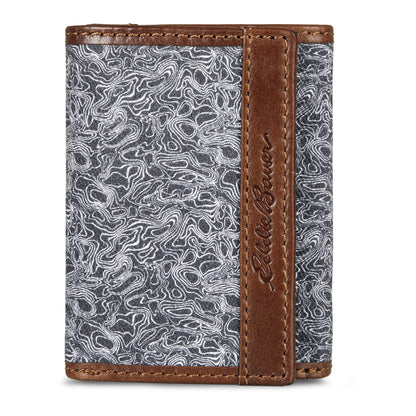 Eddie Bauer Pioneer Leather And Printed Cotton Canvas Trifold Wallet product image