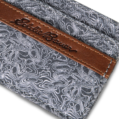 Eddie Bauer Pioneer Leather And Printed Cotton Canvas Card Case alternate view 2
