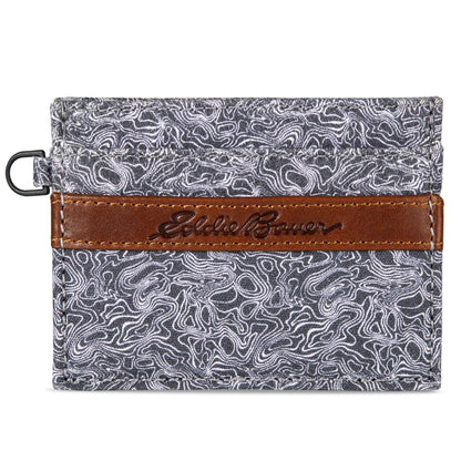 Eddie Bauer Pioneer Leather And Printed Cotton Canvas Card Case product image