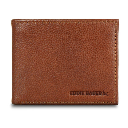 Eddie Bauer EB Signature Logo Leather Flip ID Bifold Wallet alternate view 2