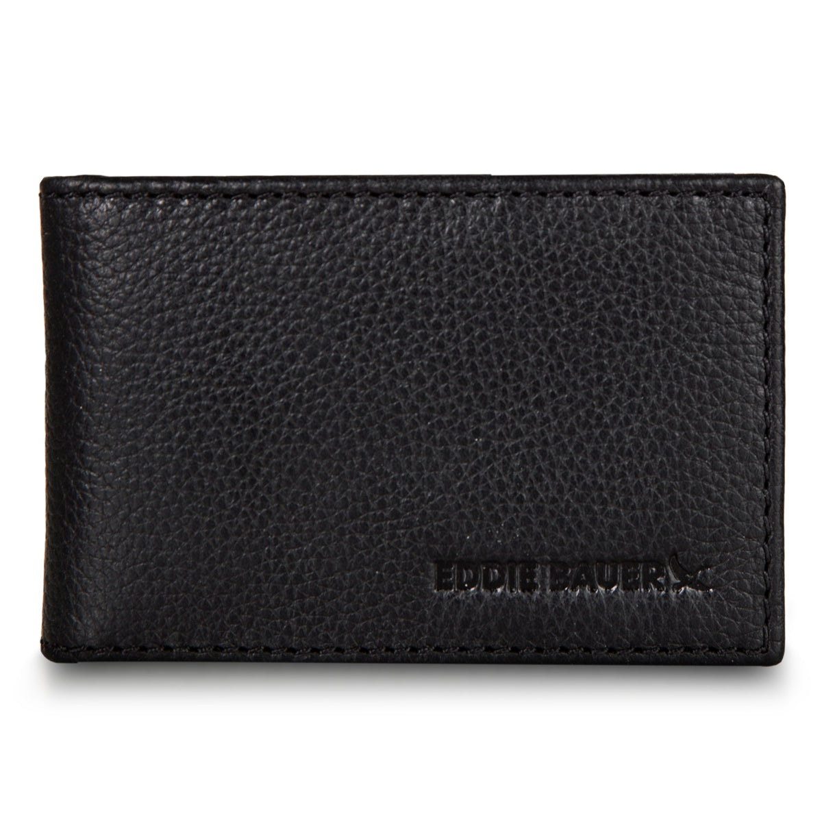 Eddie Bauer EB Signature Logo Leather Bifold With Money Clip Wallet product image