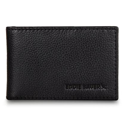 Eddie Bauer EB Signature Logo Leather Bifold With Money Clip Wallet product image