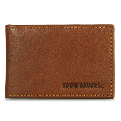 Eddie Bauer EB Signature Logo Leather Bifold With Money Clip Wallet alternate view 2